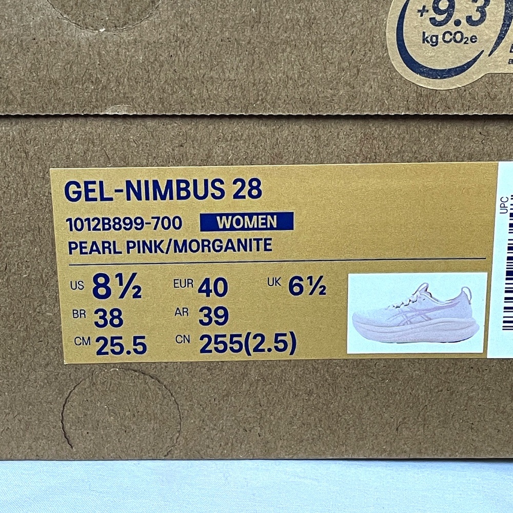 Asics Gel Nimbus 28 Women’s Size 8.5 Pearl Pink - Picture 3 of 10
